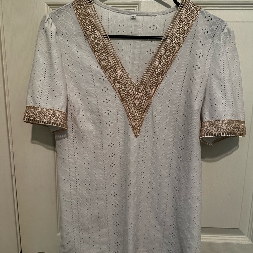 IFFEI Women's Summer Dressy Top - White Size M